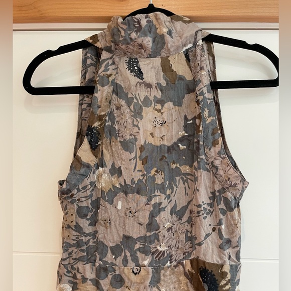 ASOS floral maxi dress Women’s 6 Floral Hi Low Zipper Front Flowy Beachy Gown - Picture 9 of 15